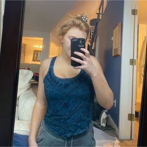 Adorable Blue Hippy Sleeveless Top Size M